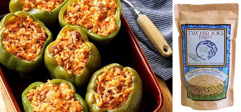 Brown Rice Stuffed Bell Peppers