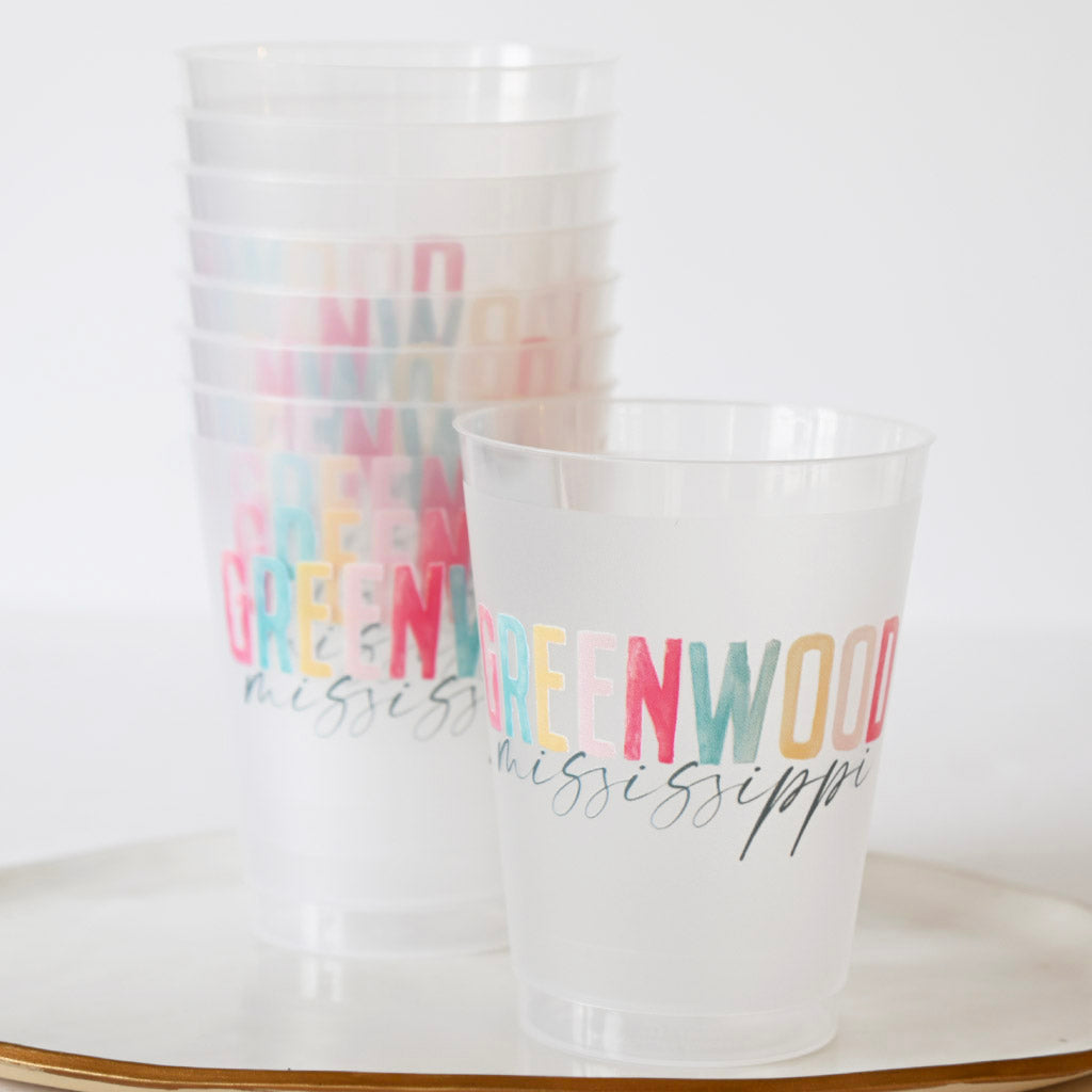 Greenwood Frosted Cups - TheMississippiGiftCompany.com
