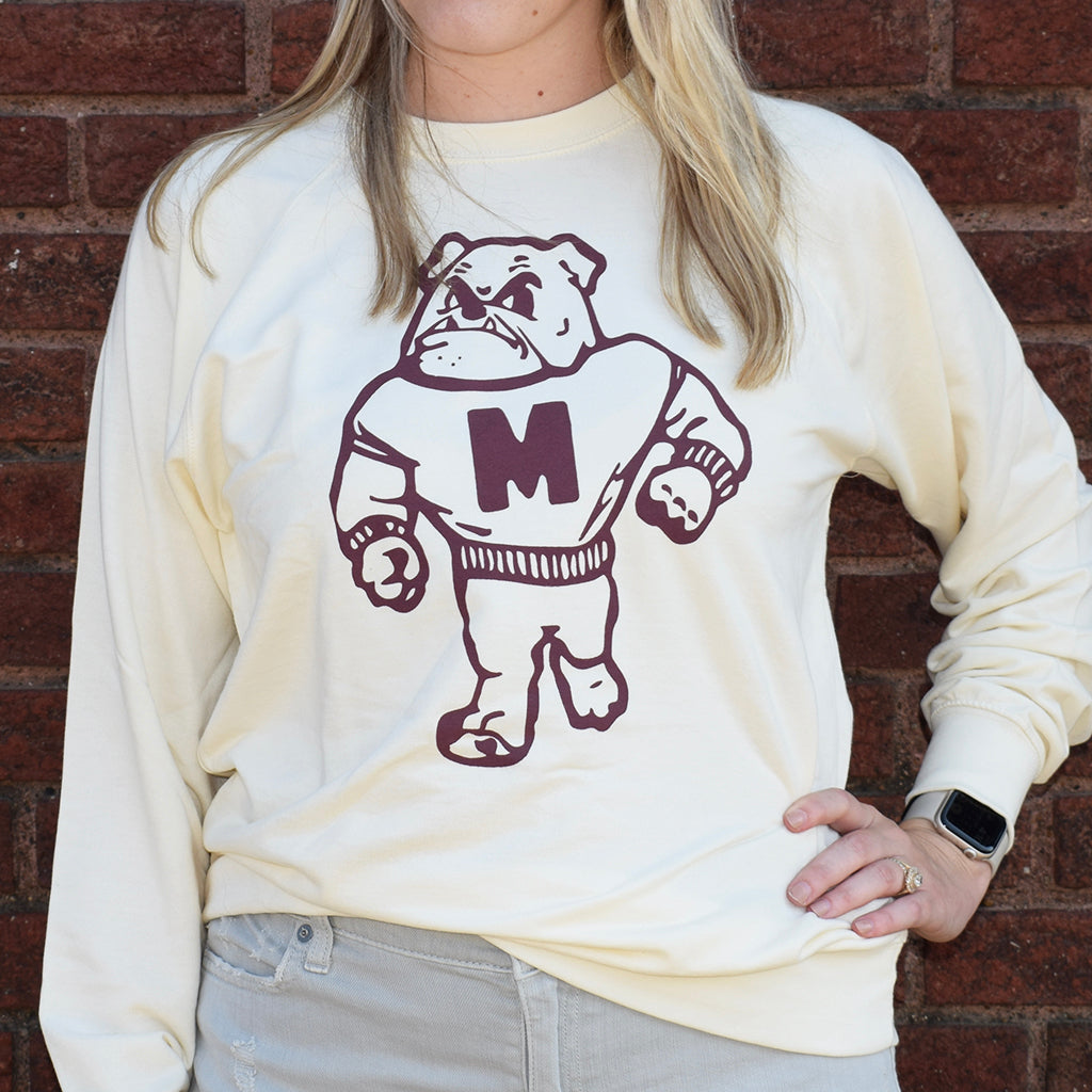 sweatshirt with Mississippi State mascot on front