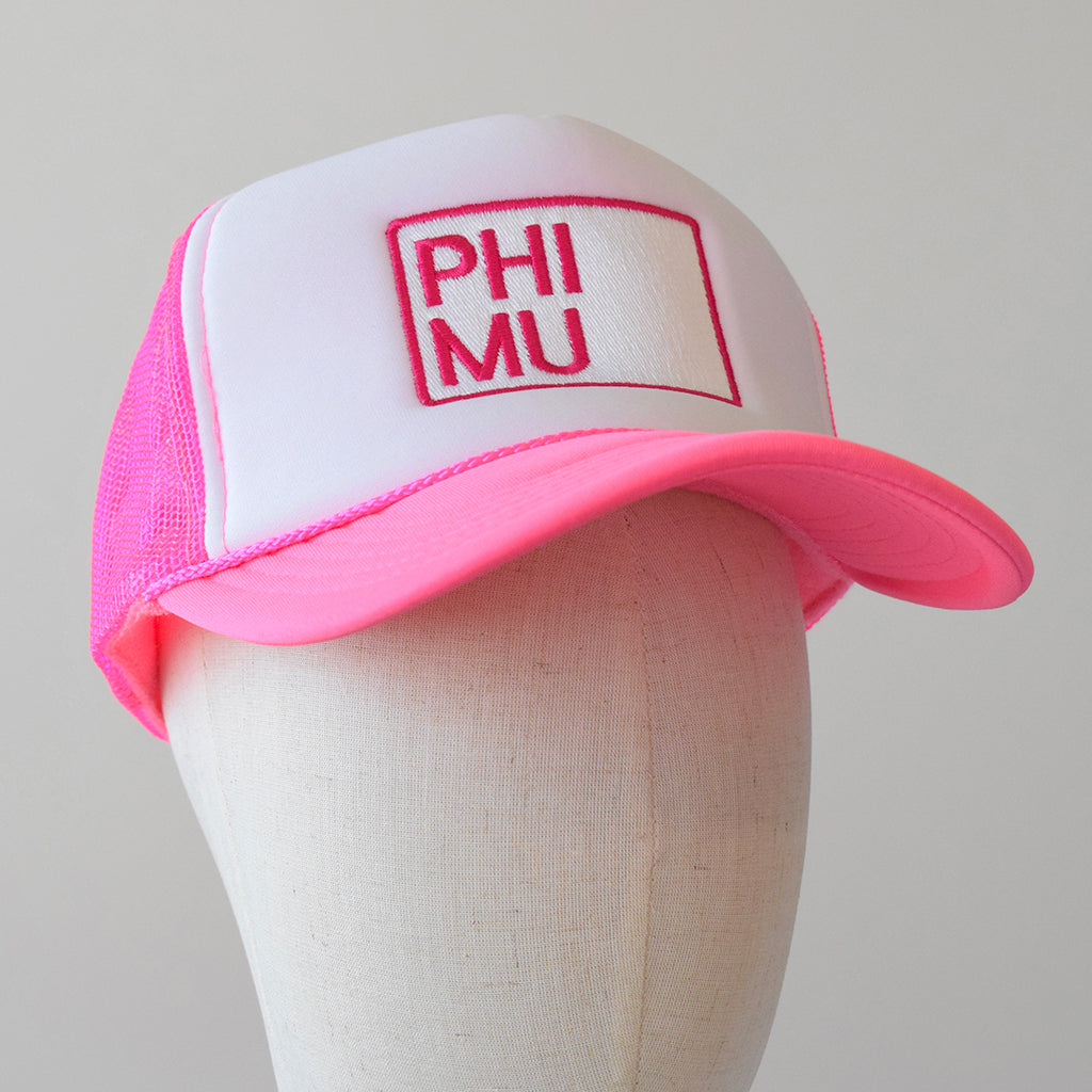 Embroidered Phi Mu Hat - TheMississippiGiftCompany.com
