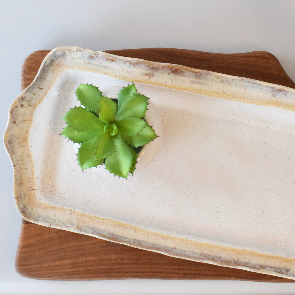 Rectangle Tray with Handles - Cottonwood - TheMississippiGiftCompany.com