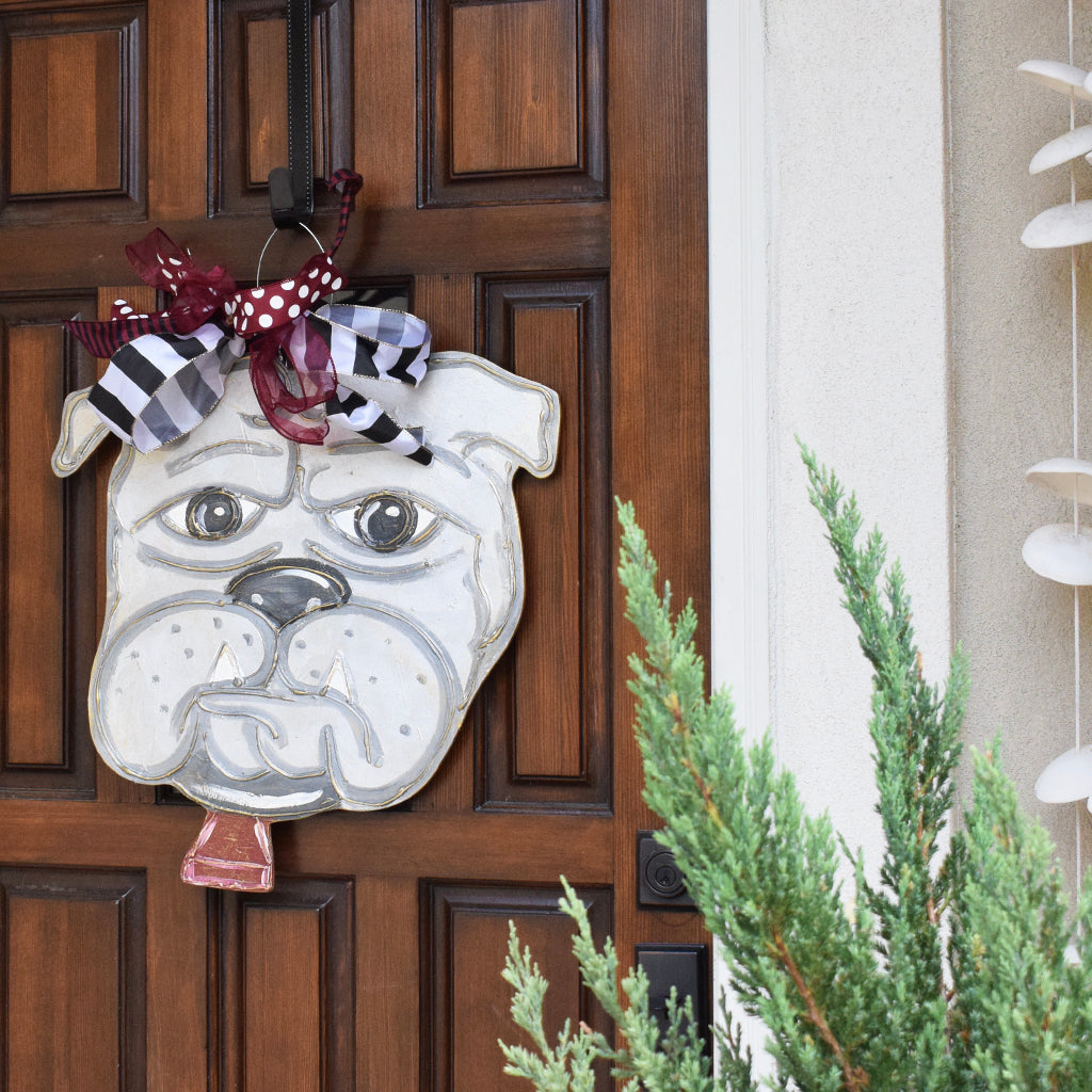 Bulldog Head Door Hanger - TheMississippiGiftCompany.com