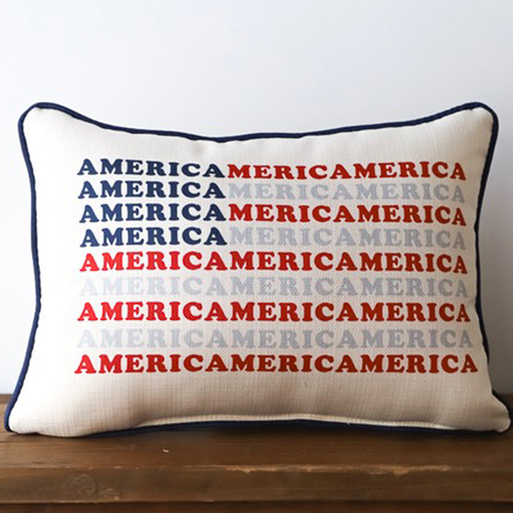American Pattern Flag Rectangle Pillow - TheMississippiGiftCompany.com