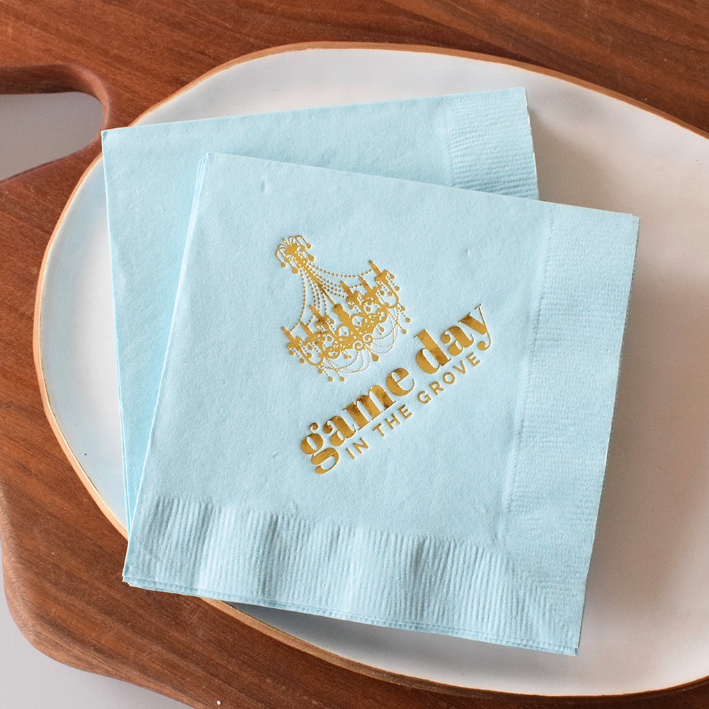 Game Day in the Grove Beverage Napkins - TheMississippiGiftCompany.com