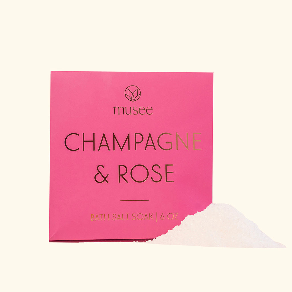 Champagne & Rose Mini Salt Soak - TheMississippiGiftCompany.com