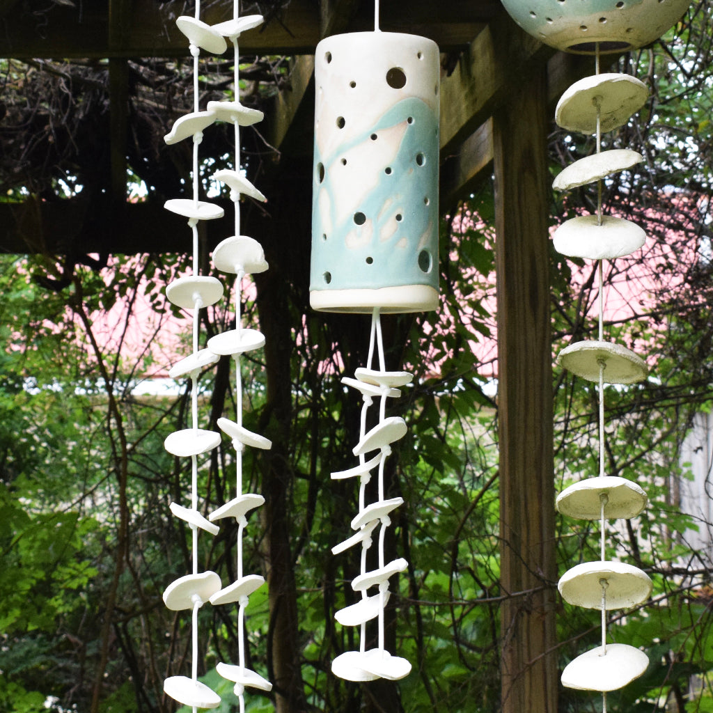 Poor House Cylinder Wind Chimes-10 Small Disc - TheMississippiGiftCompany.com