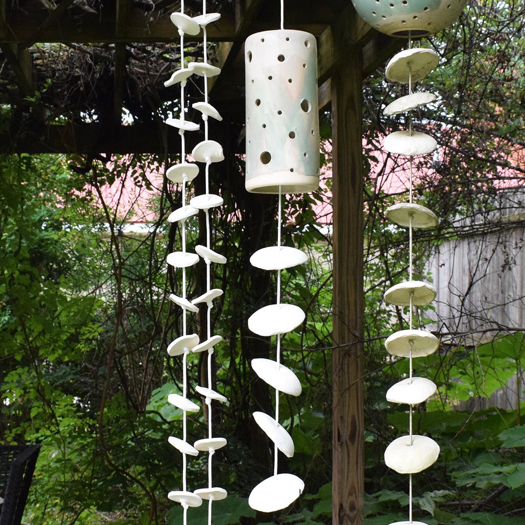 Poor House Cylinder Wind Chimes-5 Large Disc - TheMississippiGiftCompany.com