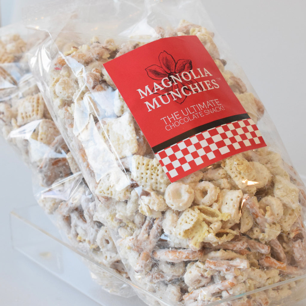 Magnolia Munchies :  White Chocolate Snack Mix- 8oz - TheMississippiGiftCompany.com