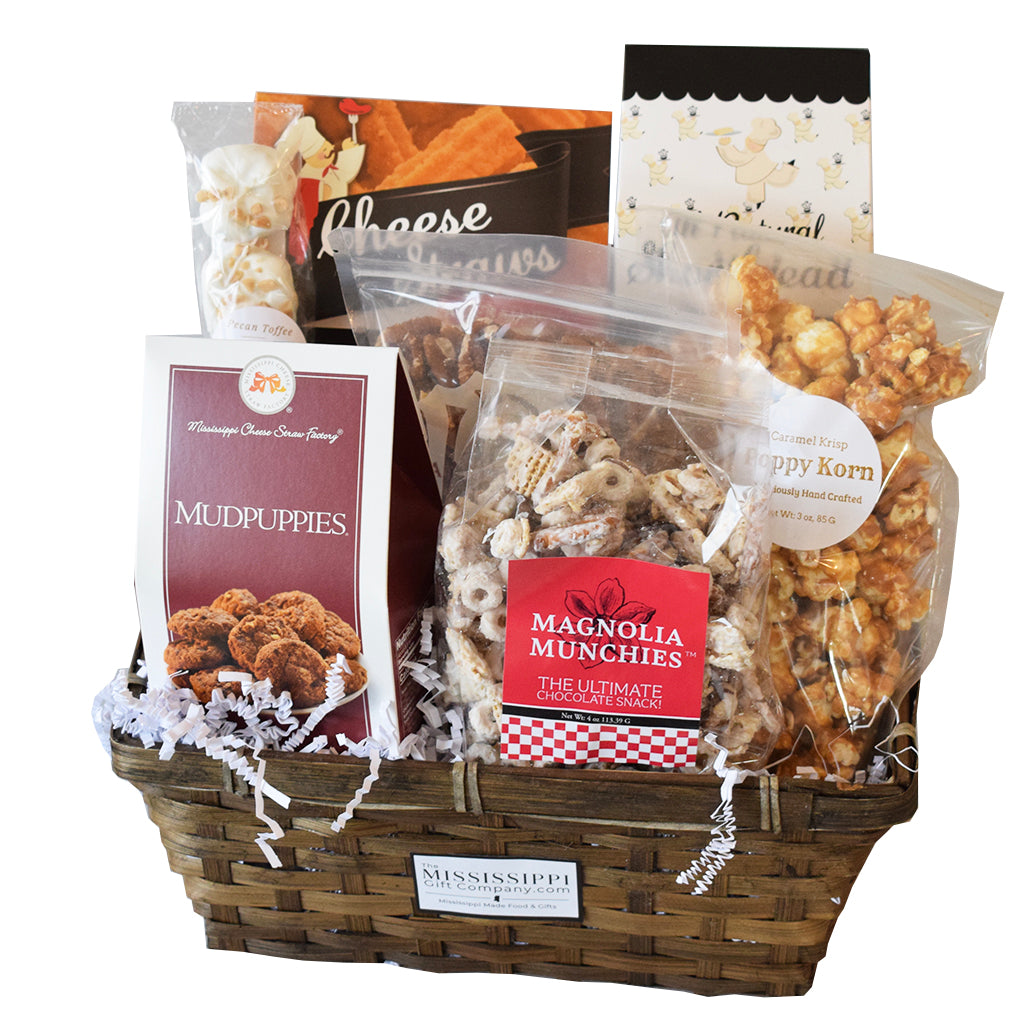 Deluxe Mississippi Munchies Basket - TheMississippiGiftCompany.com