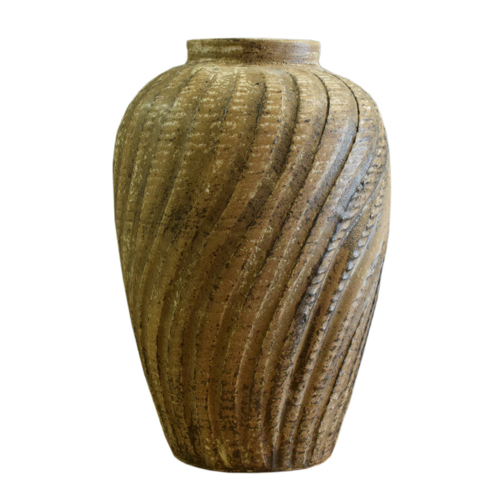 13"  Swirl Vase Nutmeg - TheMississippiGiftCompany.com
