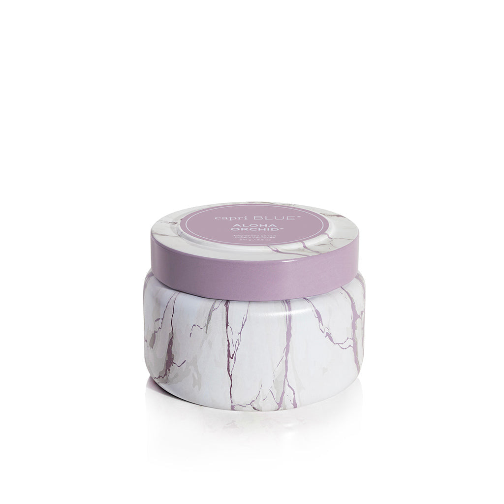 Modern Marble Aloha Orchid Printed Travel Tin - TheMississippiGiftCompany.com