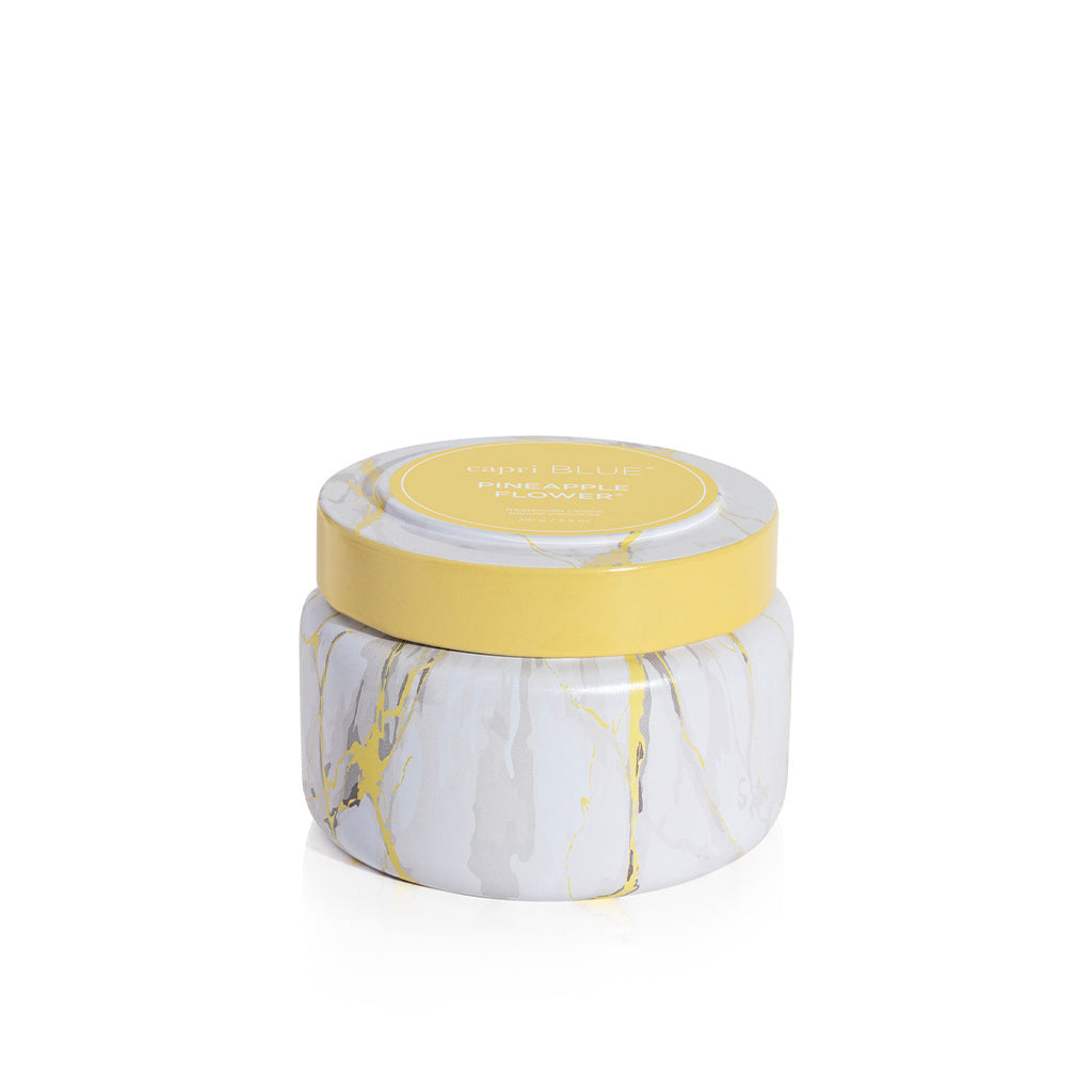 Modern Marble Pineapple Flower Printed Travel Tin - TheMississippiGiftCompany.com