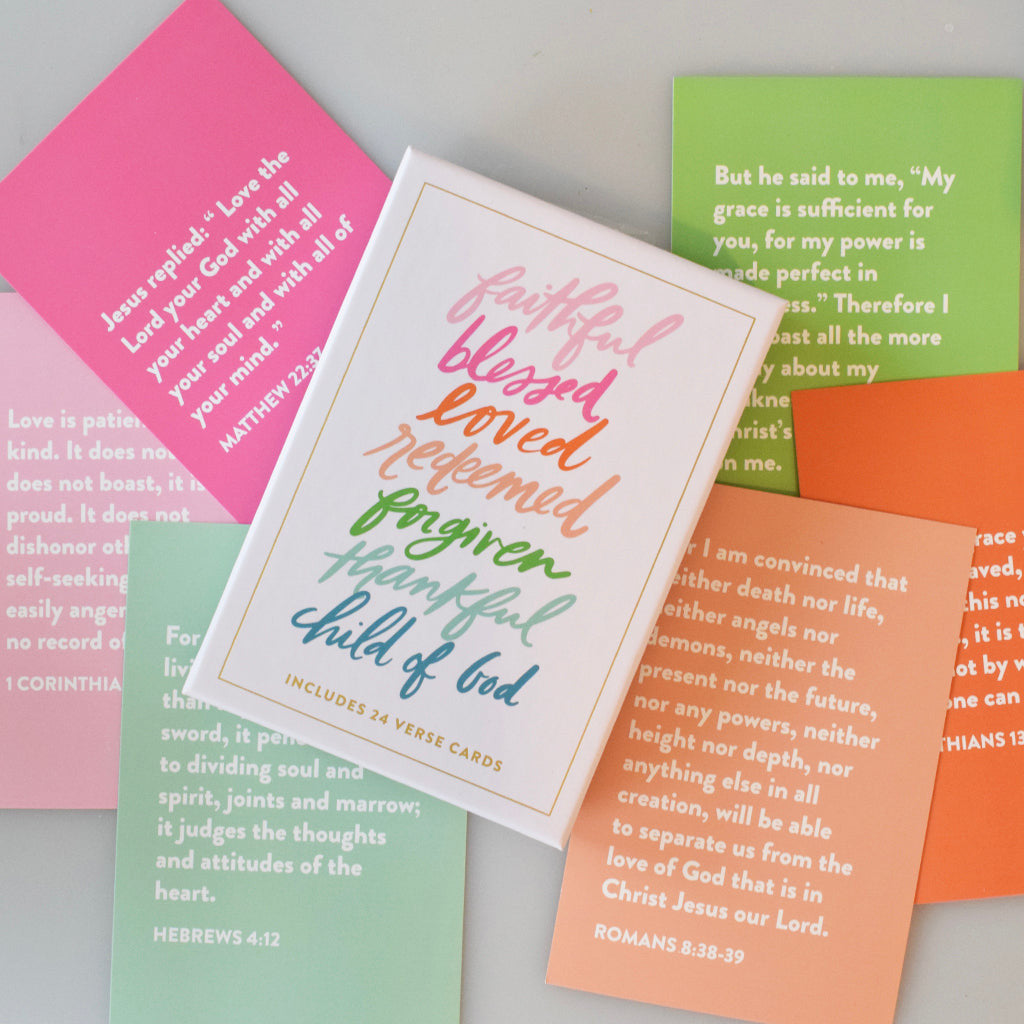 Stacked Words Prayer Cards - TheMississippiGiftCompany.com