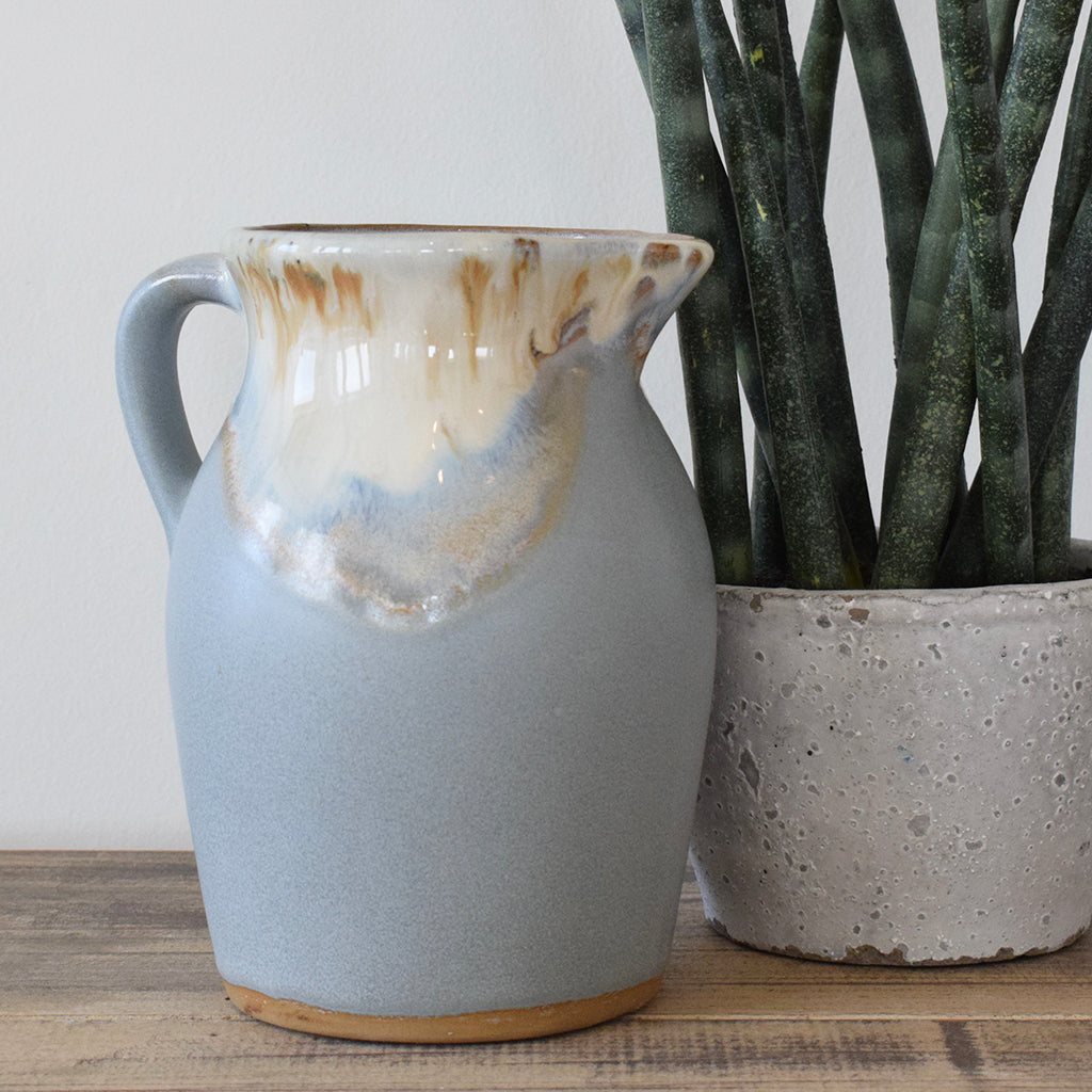 Farmhouse Pitcher Large - Peaceful - TheMississippiGiftCompany.com