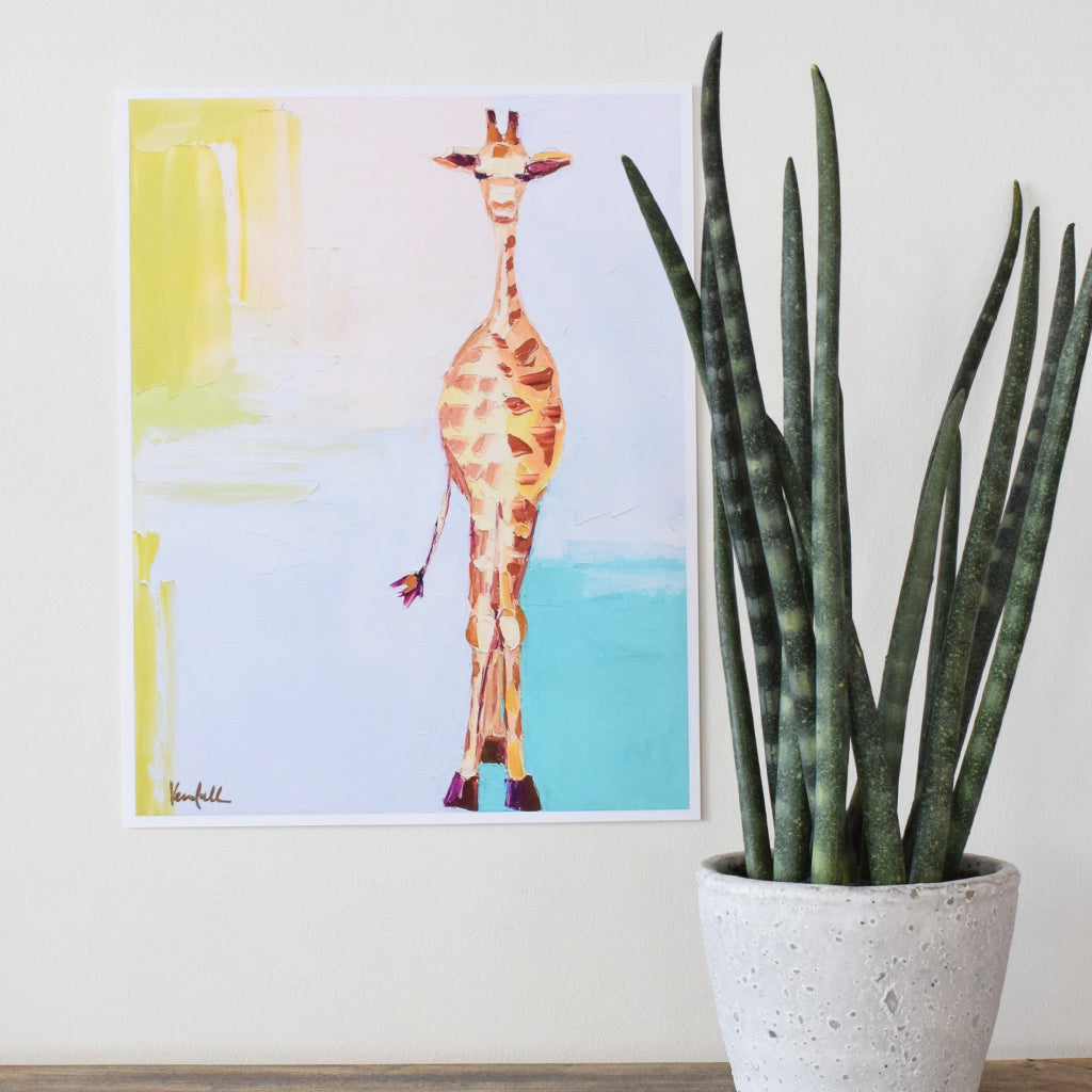 Kendall Kirk Art Print- Joyful Giraffe - TheMississippiGiftCompany.com
