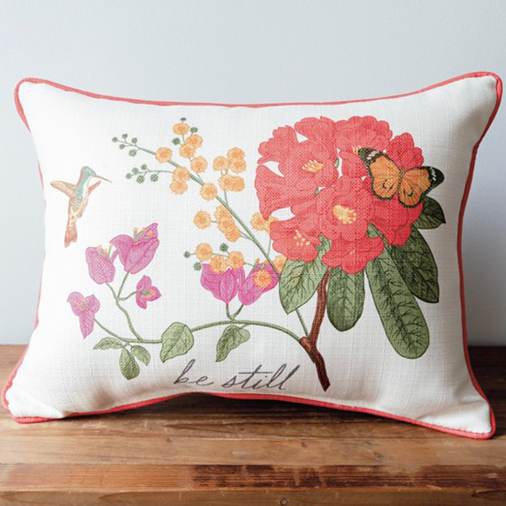 Be Still Hummingbird Rectangle Pillow - TheMississippiGiftCompany.com