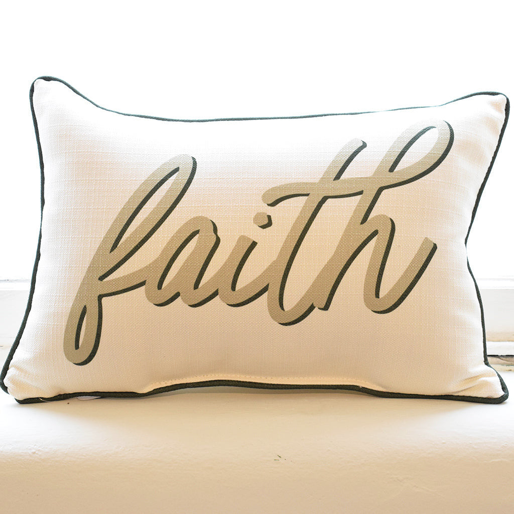 Faith Color Drop Rectangle Pillow - TheMississippiGiftCompany.com