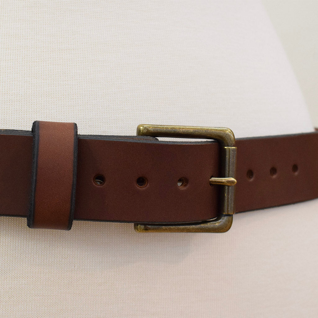 Leather Brown Belt - TheMississippiGiftCompany.com