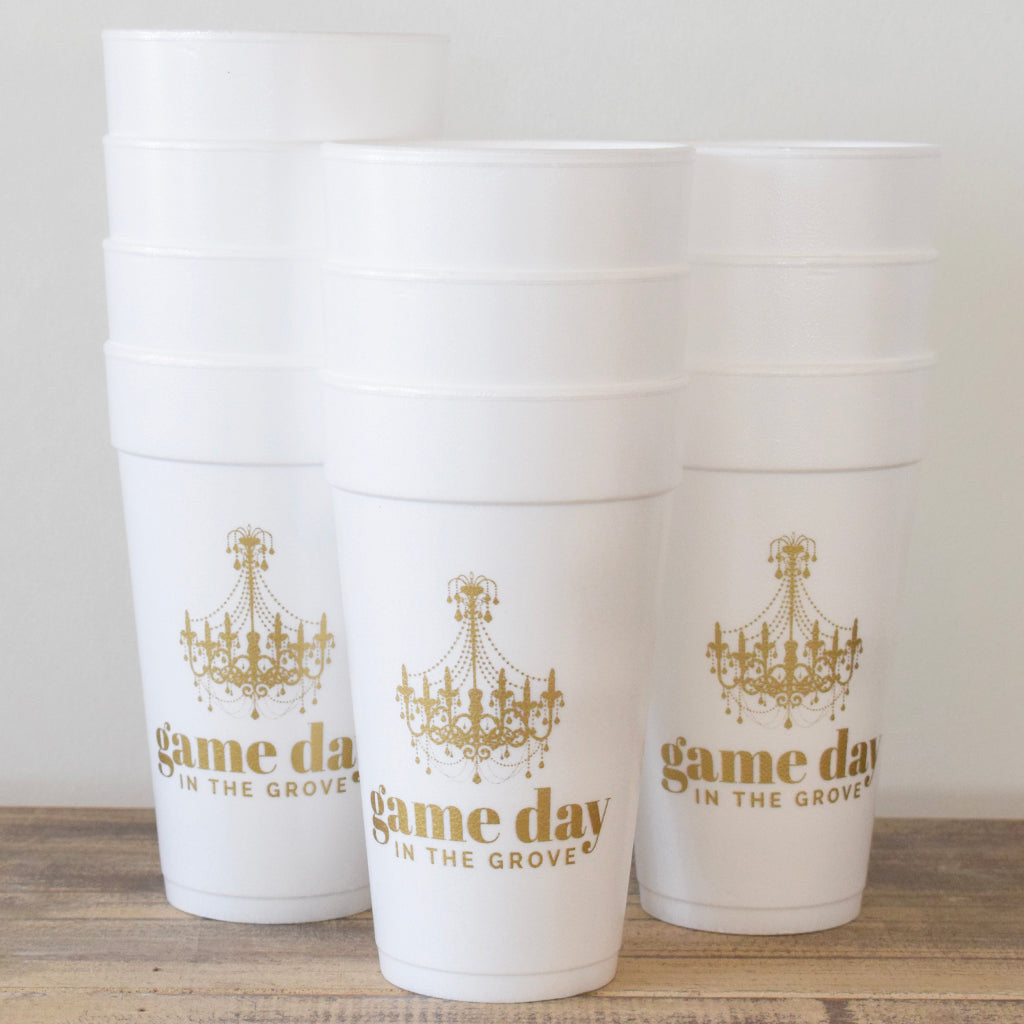 Grove Gold Foam Cups - TheMississippiGiftCompany.com