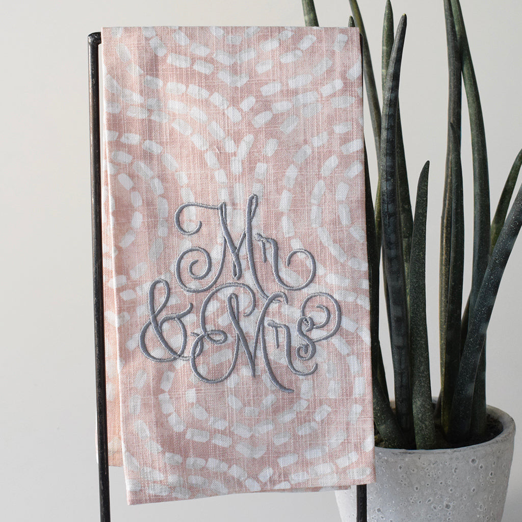 Mr and Mrs Hand Towel - TheMississippiGiftCompany.com
