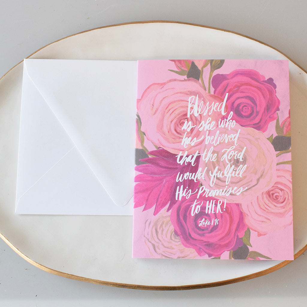 Blessed Is She Single Card - TheMississippiGiftCompany.com