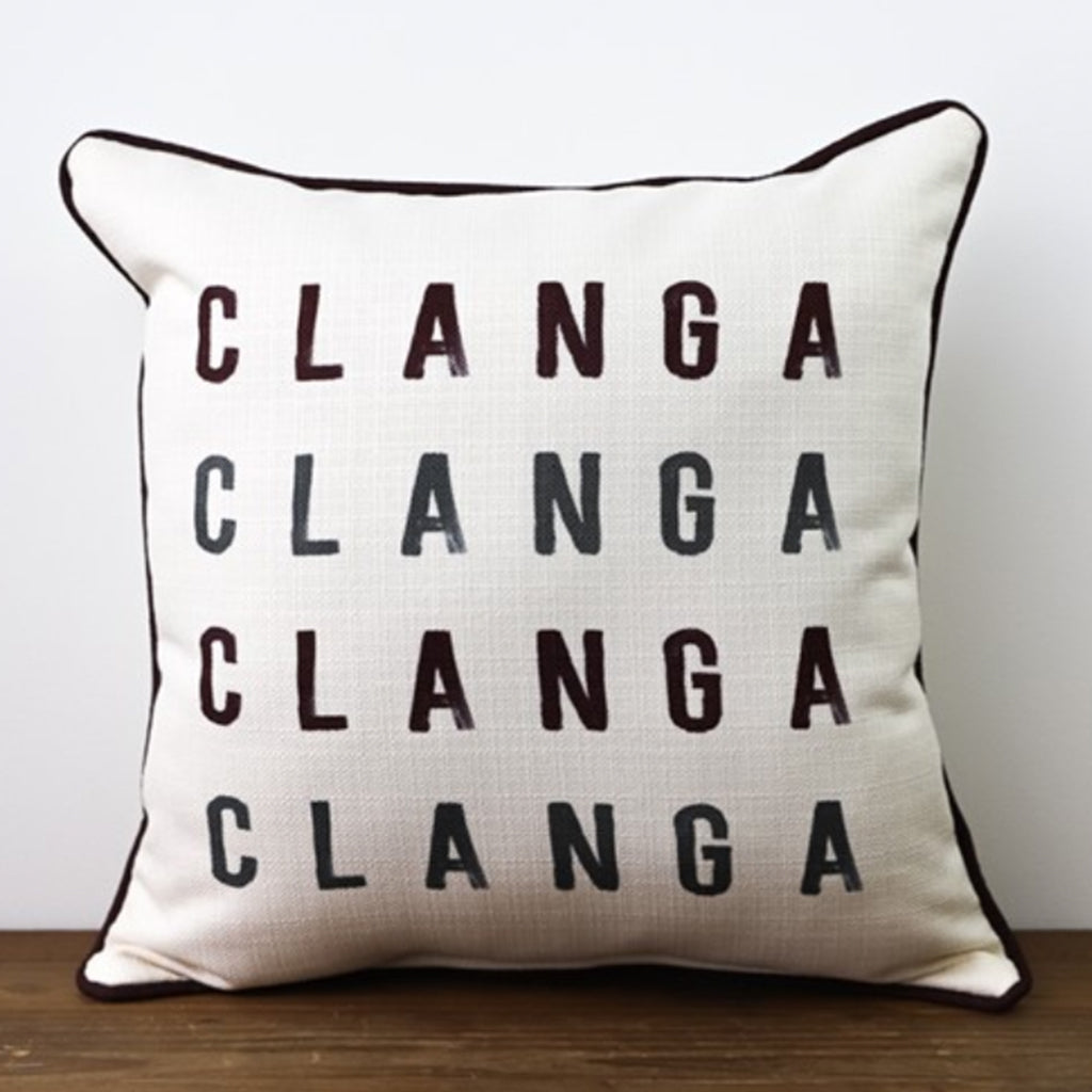 Clanga Clanga Square Pillow - TheMississippiGiftCompany.com