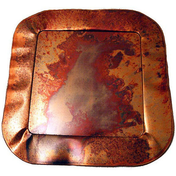 Copper Fluted Platter Small - TheMississippiGiftCompany.com