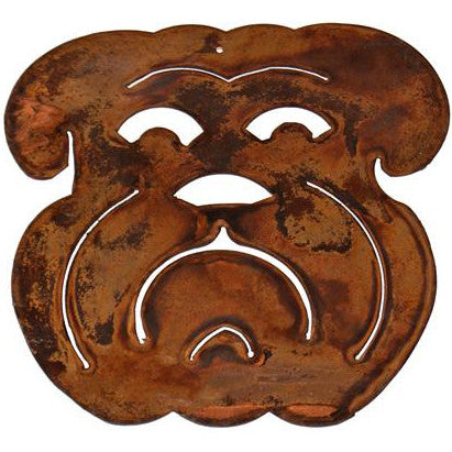 Copper Small Bulldog Head Ornament - TheMississippiGiftCompany.com