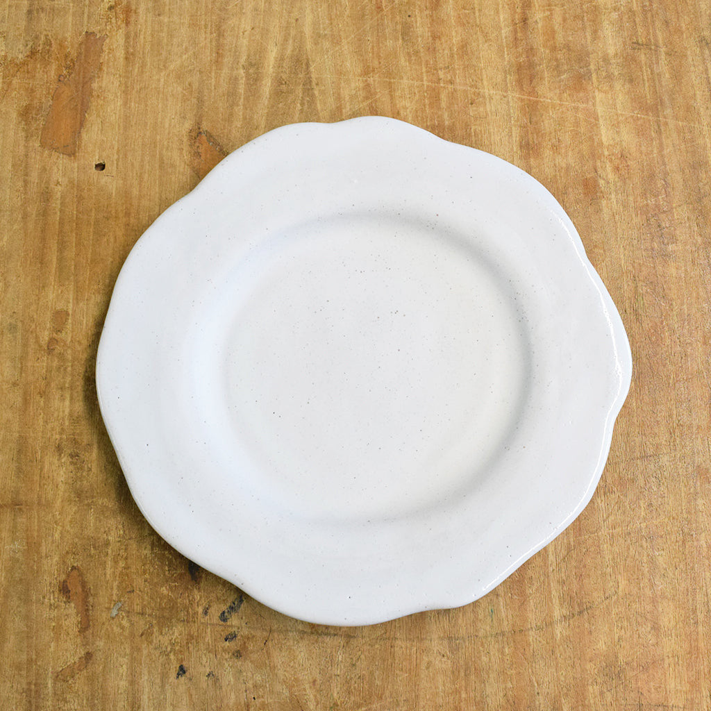 Freeform Salad Plate Simply White - TheMississippiGiftCompany.com