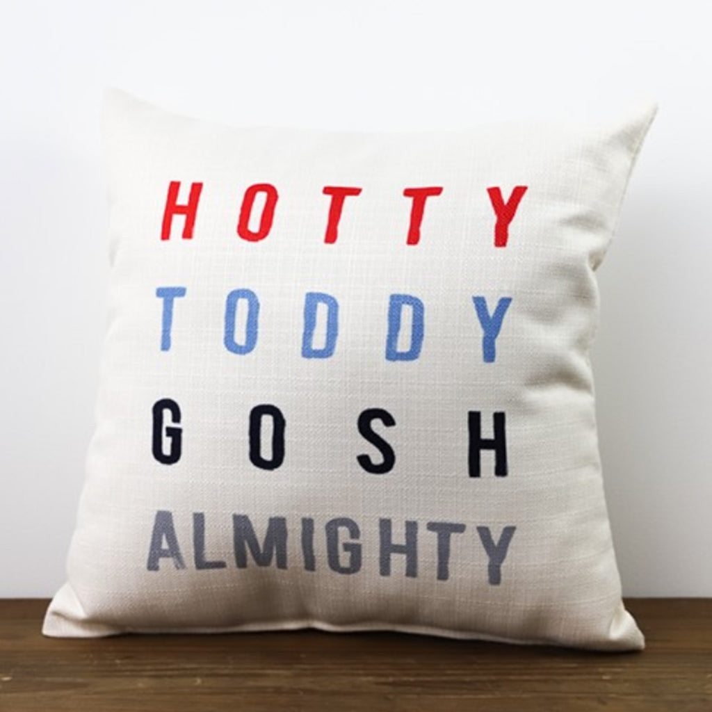 Hotty Toddy Poster Square Pillow - TheMississippiGiftCompany.com