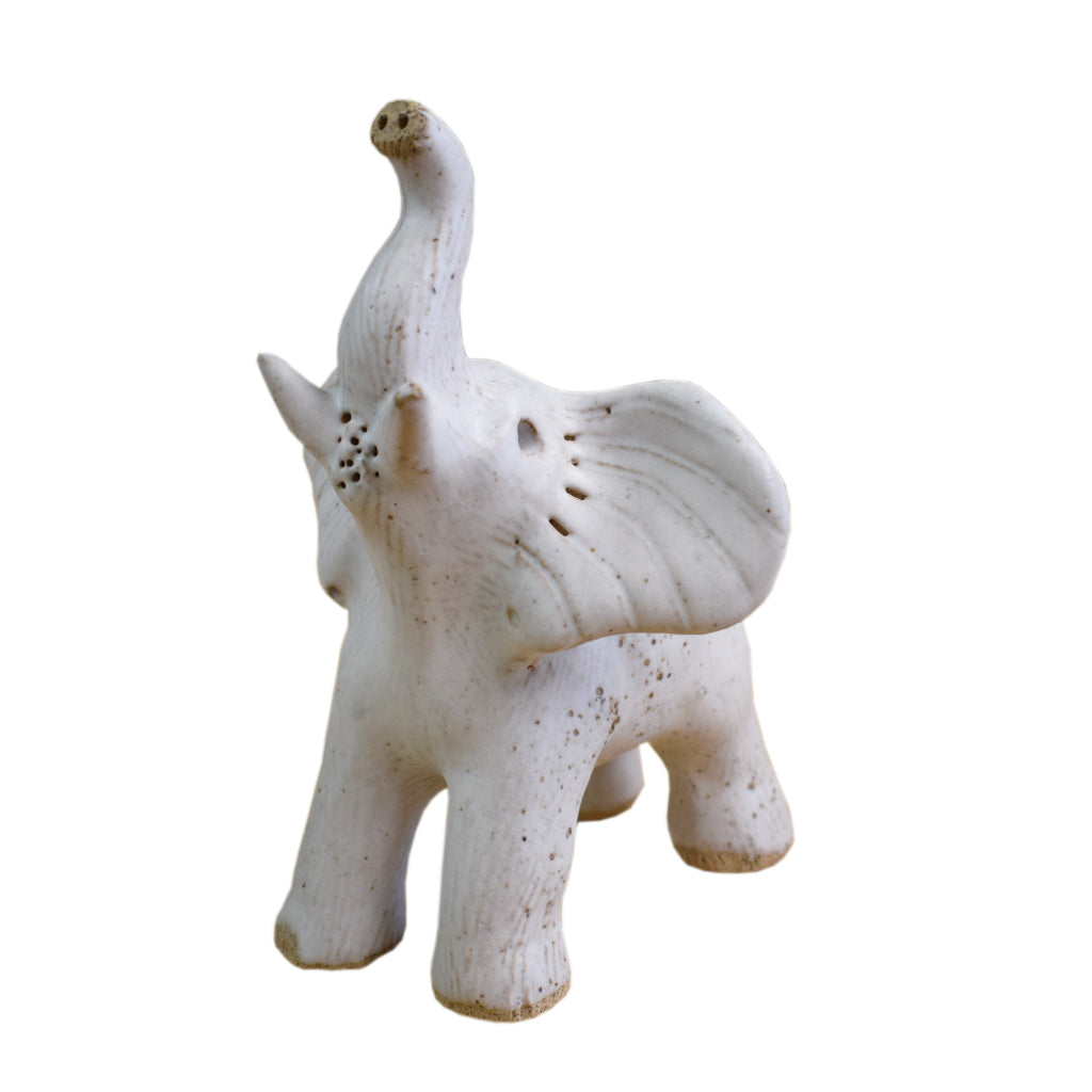 Medium Elephant White - TheMississippiGiftCompany.com