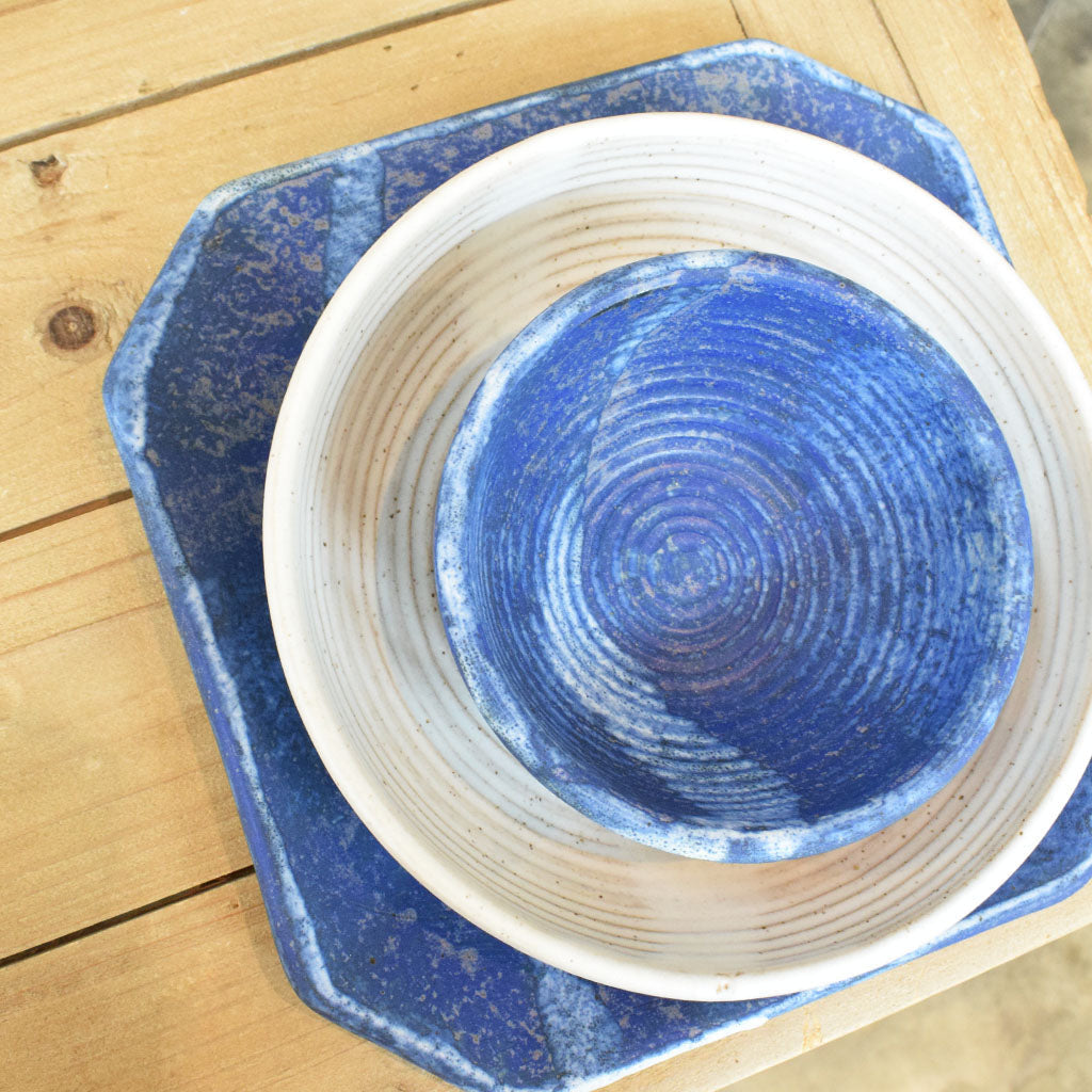 Square Plate Blue - TheMississippiGiftCompany.com