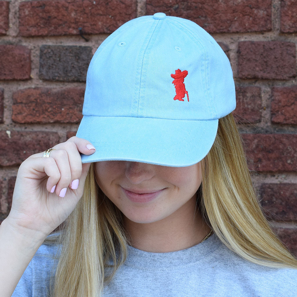 Powder Blue Rebel Silhouette Hat - TheMississippiGiftCompany.com
