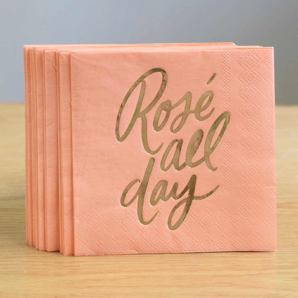 Rosé All Day Beverage Napkins - TheMississippiGiftCompany.com