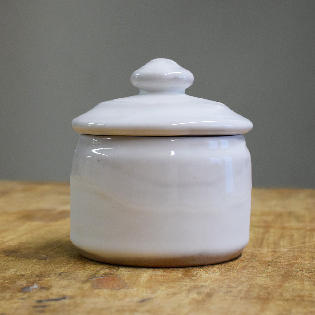 Simply White Sugar Bowl - TheMississippiGiftCompany.com