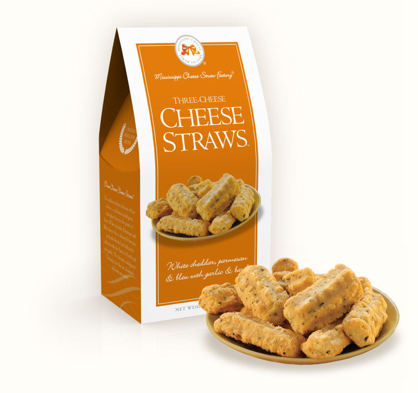 Three Cheese Straws-3.5oz - TheMississippiGiftCompany.com