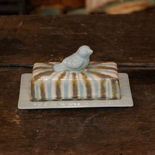 Teal Butter Dish - TheMississippiGiftCompany.com