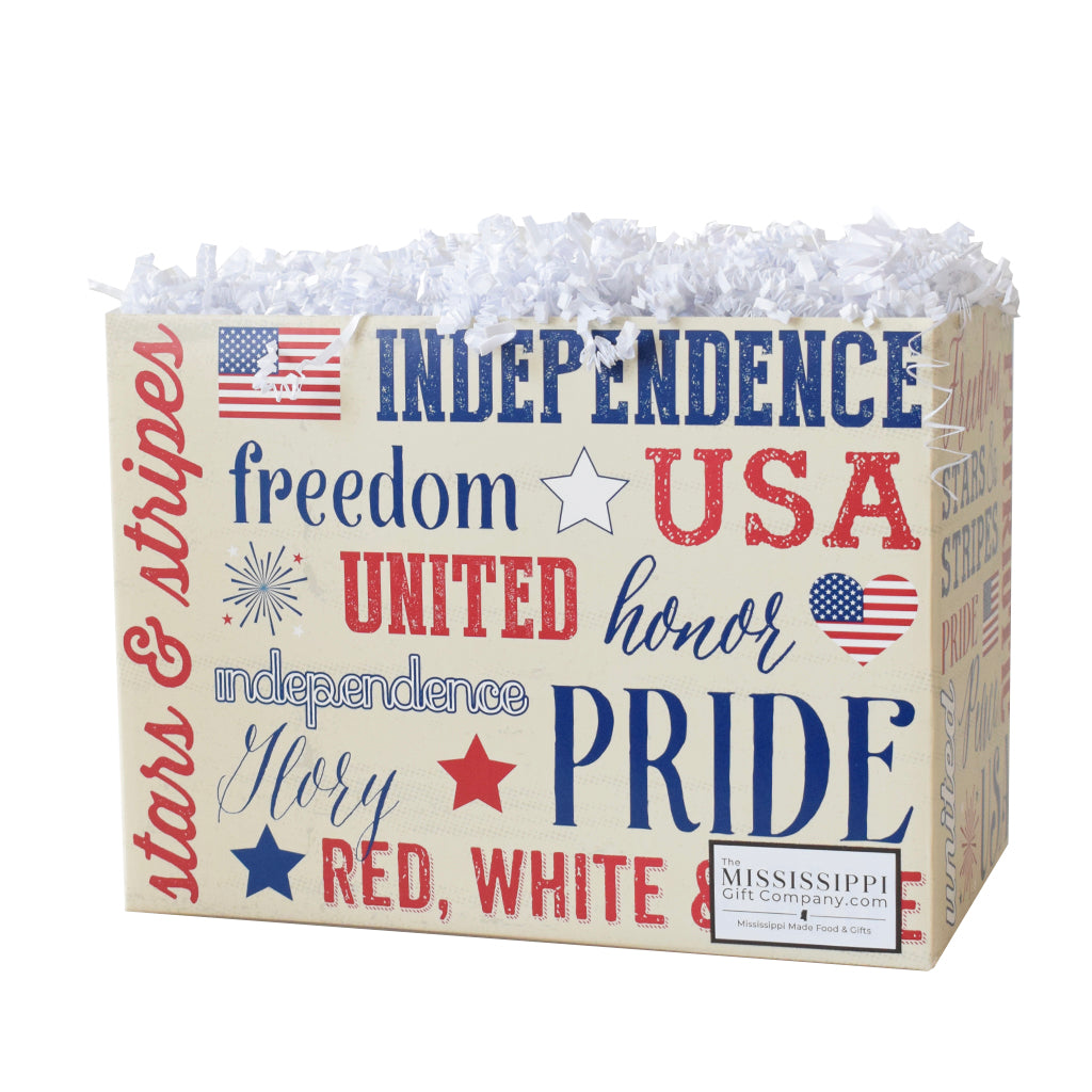 Unfilled Large Patriotic Box - TheMississippiGiftCompany.com