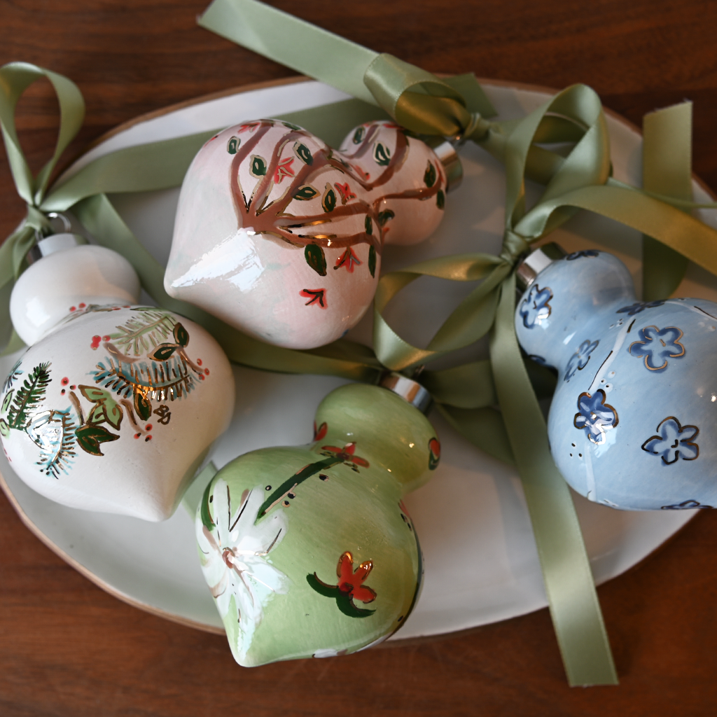 White Floral Ornament - TheMississippiGiftCompany.com