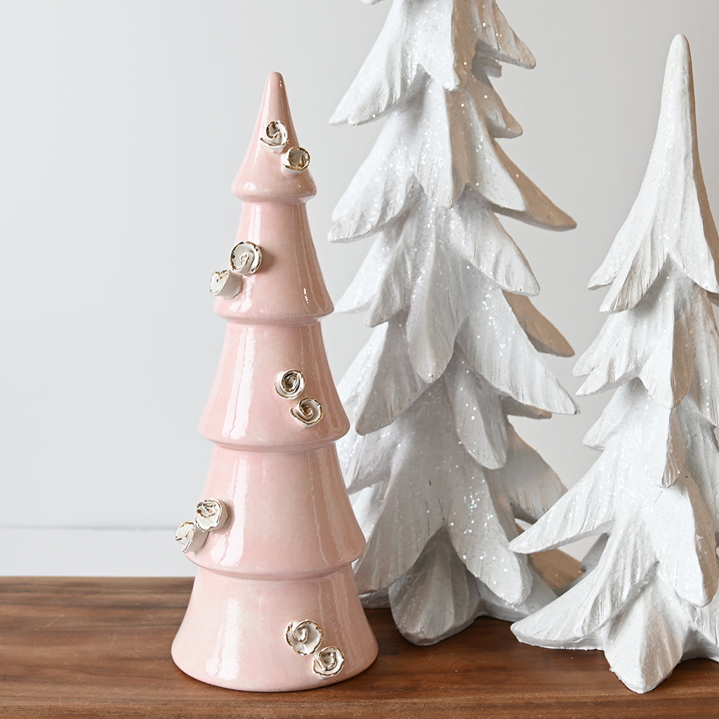 Large Floral Christmas Tree Pink - TheMississippiGiftCompany.com