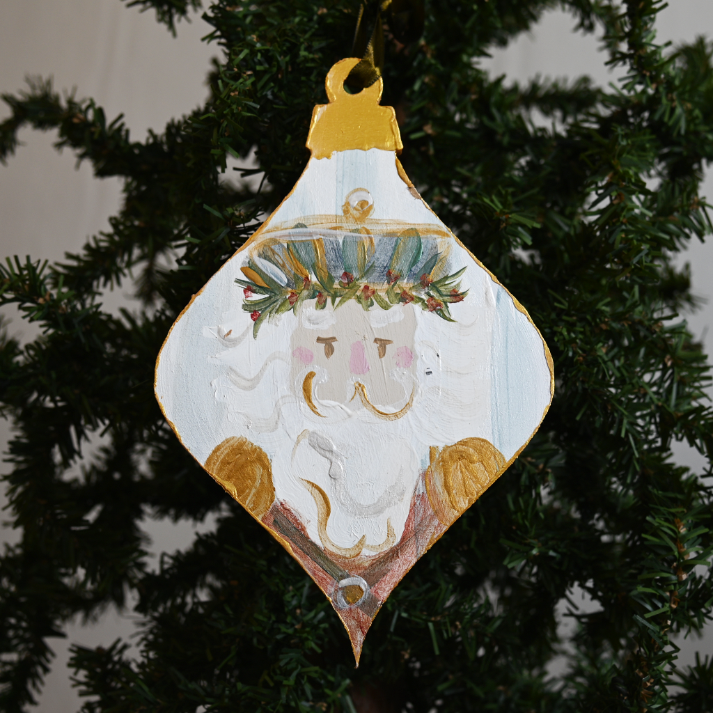 Blue Striped Nutcracker Ornament - TheMississippiGiftCompany.com