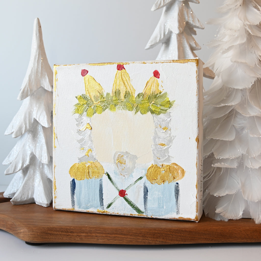 Handpainted Blue Nutcracker Canvas - TheMississippiGiftCompany.com