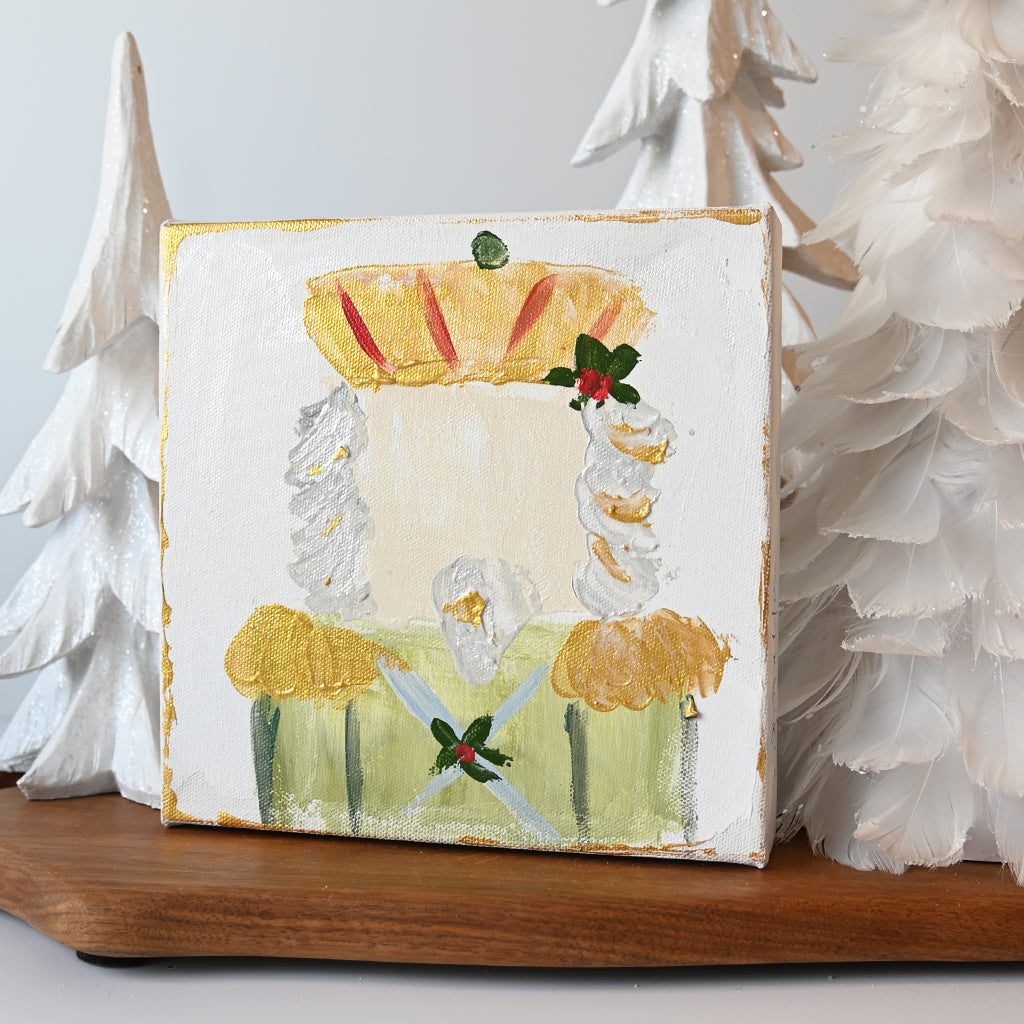 Handpainted Green Nutcracker Canvas - TheMississippiGiftCompany.com