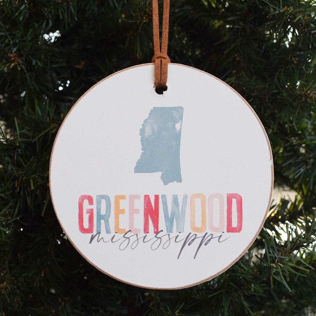 Greenwood, MS Round Ornament - TheMississippiGiftCompany.com