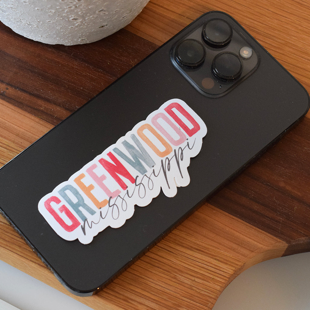 Greenwood, MS Sticker | Mississippi made product handcrafted by local ...