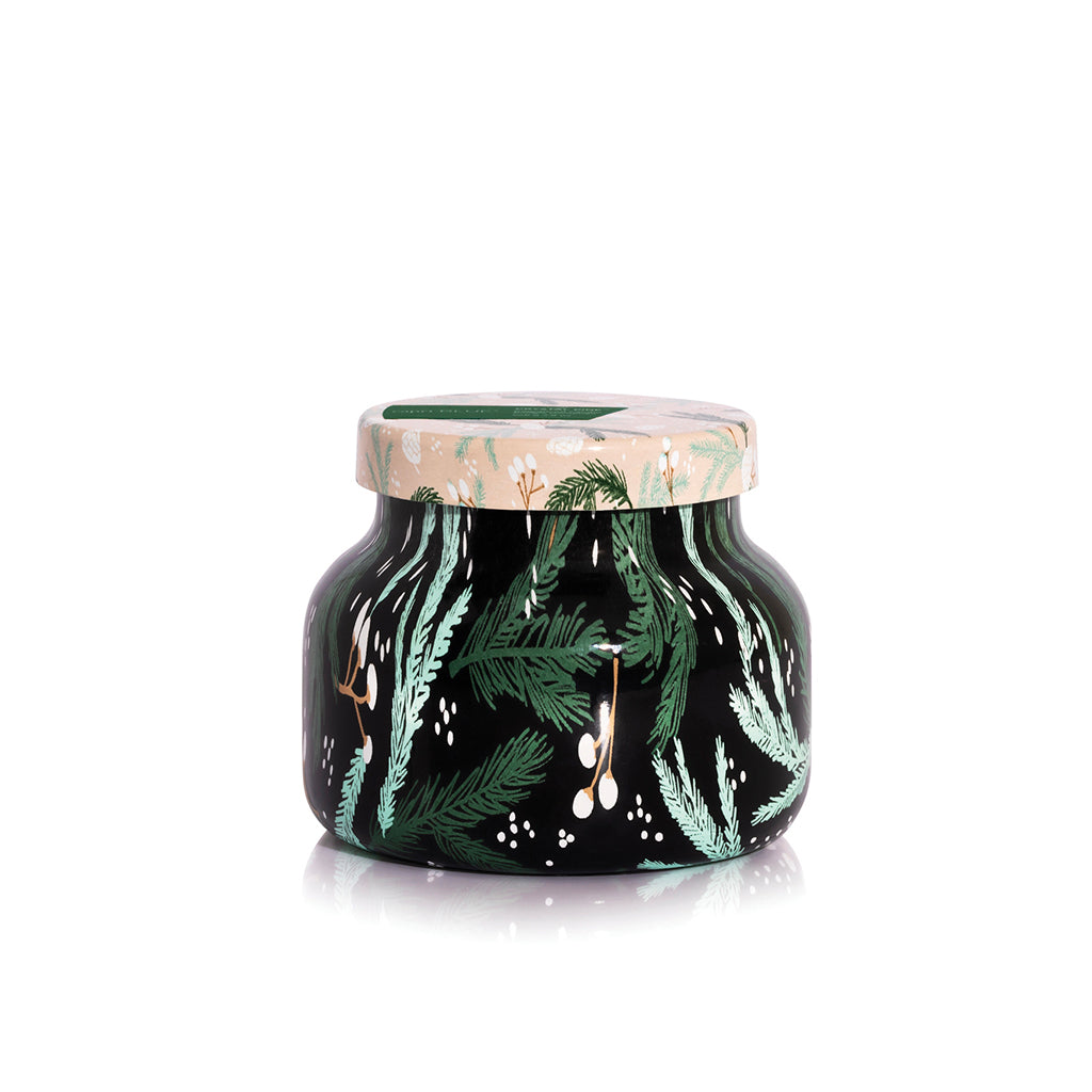 Crystal Pine Petite Holiday Pattern Candle - TheMississippiGiftCompany.com