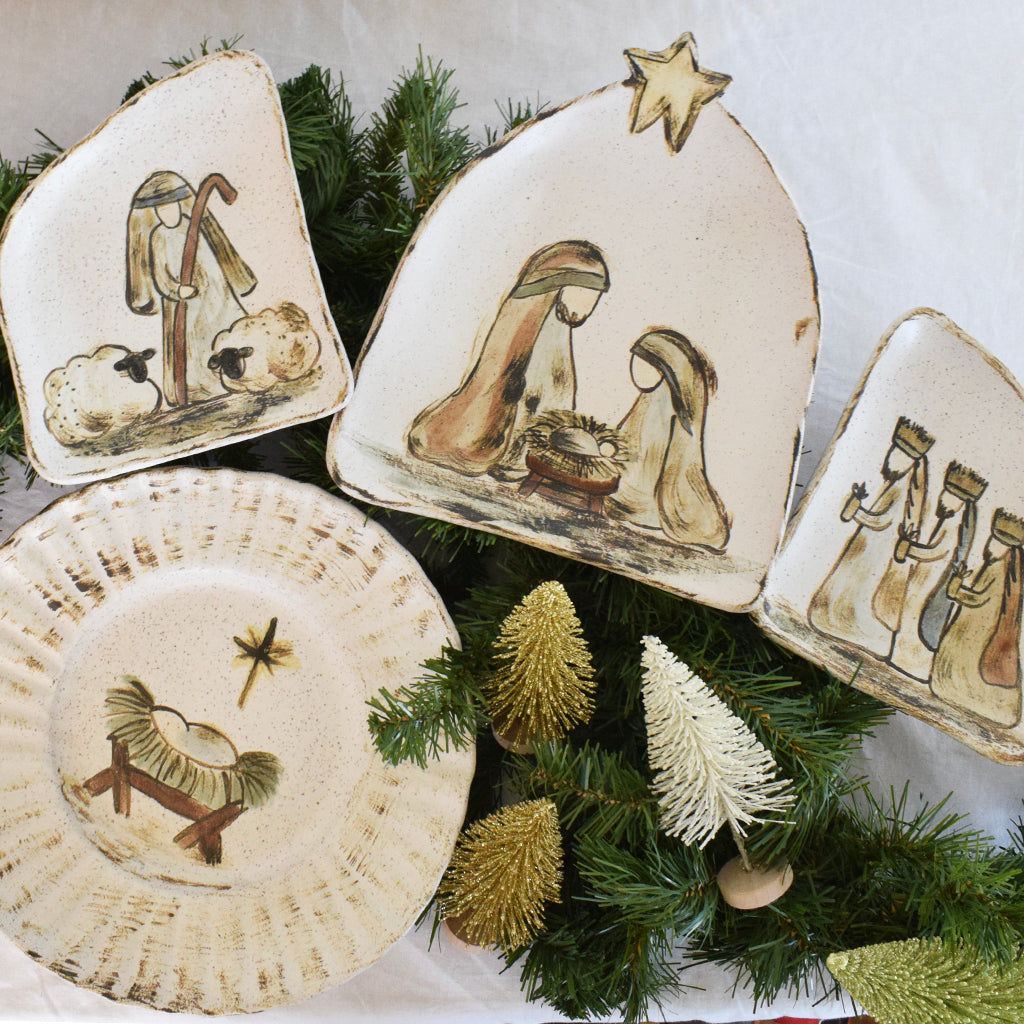 Manger on Crimped Plate - TheMississippiGiftCompany.com