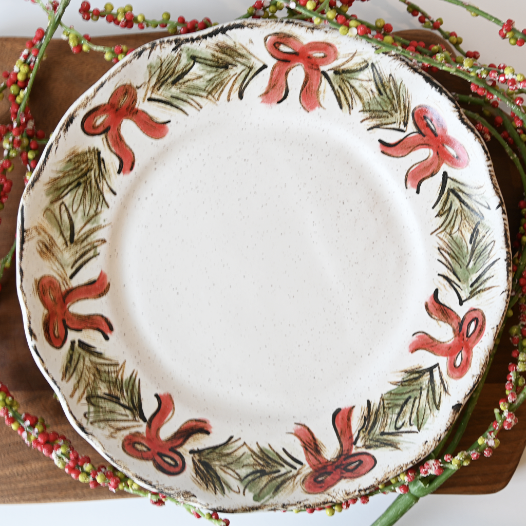 Bows & Boughs Buffet Platter - TheMississippiGiftCompany.com