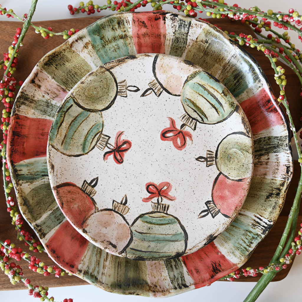 Baubles & Bows Salad Plate - TheMississippiGiftCompany.com