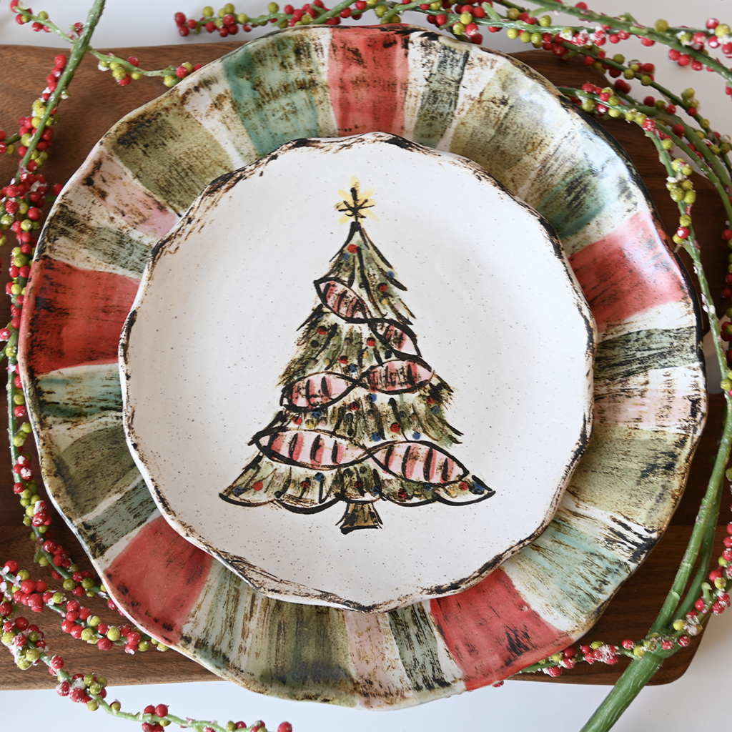 Ribbon Tree Salad Plate - TheMississippiGiftCompany.com